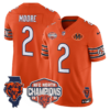 Chicago Bears 2025 NFC North Champions Patch Jersey V2 – All Stitched – Orange – DJ Moore Jersey