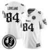 Chicago Bears Gothic Vapor Limited Jersey – John Madden Patch – All Stitched – White – Colston Loveland Jersey