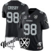 Raiders 2025 Vapor Limited Jersey – 65th Anniversary – All Stitched – Black – Maxx Crosby Jersey