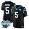 Carolina Panthers NFC South Division Champions Vapor Limited Jersey – All Stitched – Black – Rico Dowdle Jersey