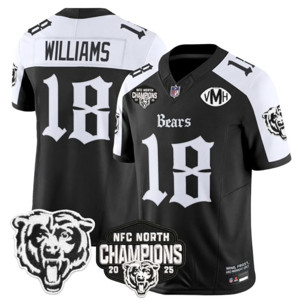 Chicago Bears ‘Gothic Midway Legacy’ NFC North Champions Patch Vapor Limited Jersey – All Stitched – Alternate – Caleb Williams Jersey