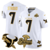 Houston Texans 2026 DJ Screw Vapor Limited Gold Edition Jersey – All Stitched – White Gold – C.J. Stroud Jersey