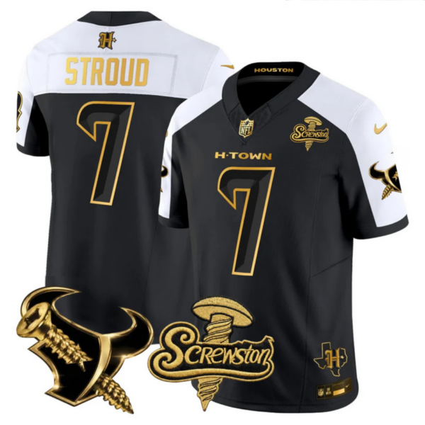 Houston Texans 2026 DJ Screw Vapor Limited Gold Edition Jersey – All Stitched – Alternate – C.J. Stroud Jersey