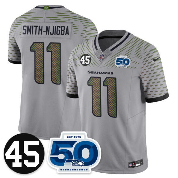 Seattle Seahawks Vapor Limited Jersey – Honor Kenny Easley – All Stitched – Rivalries – Smith-Njigba Jersey