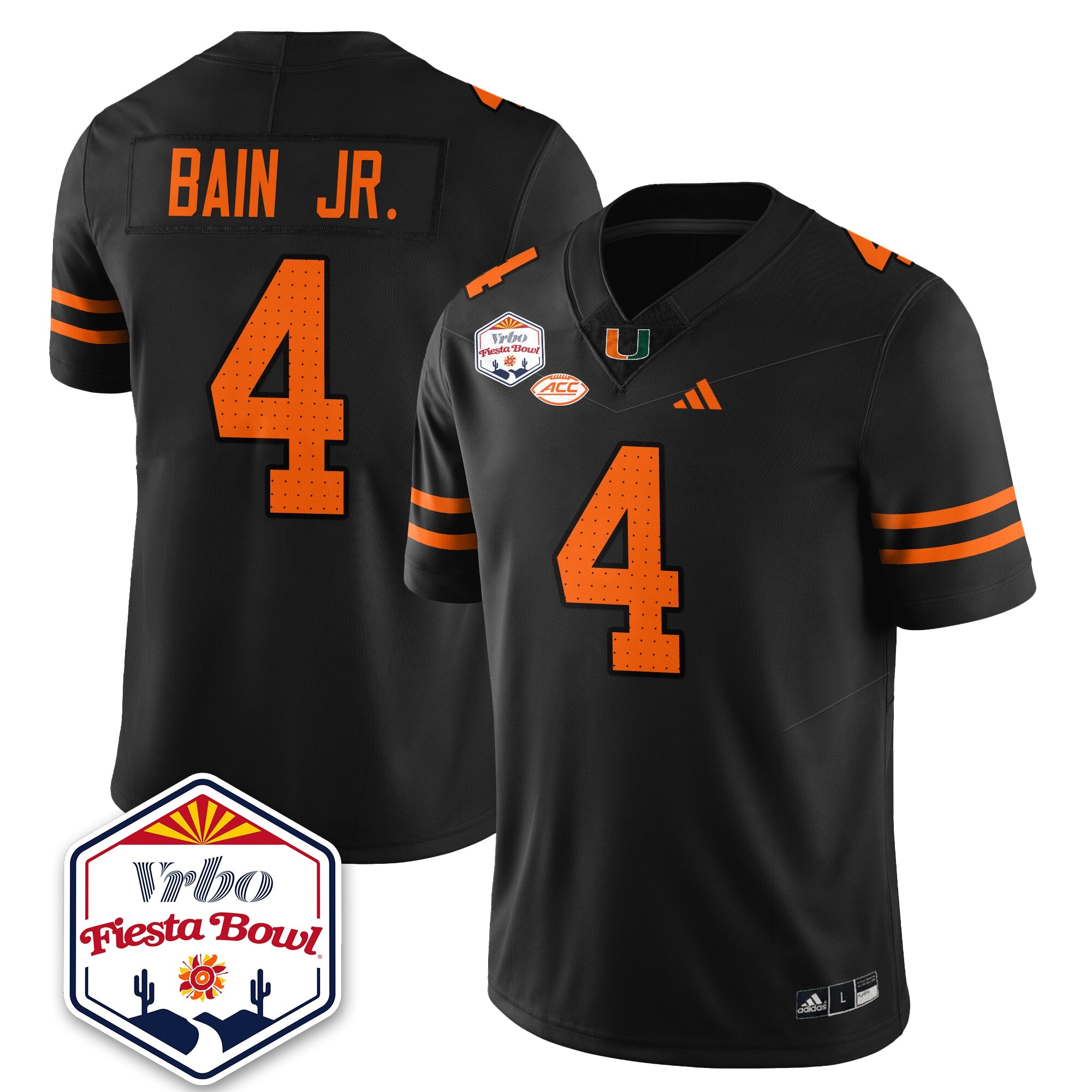 Miami Dolphins Football Vapor Limited Jersey – Vrbo Fiesta Bowl – All Stitched – Black – Rueben Bain Jr. Jersey