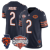 Chicago Bears 2025 NFC North Champions Patch Jersey V2 – All Stitched – Navy – DJ Moore Jersey