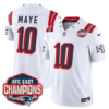 New England Patriots 2025 “Rivalries” AFC East Champions Vapor Limited Jersey – All Stitched – White – Drake Maye Jersey