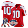New England Patriots AFC East Champions Throwback Vapor Limited Jersey – All Stitched – Red Alternate – Drake Maye Jersey