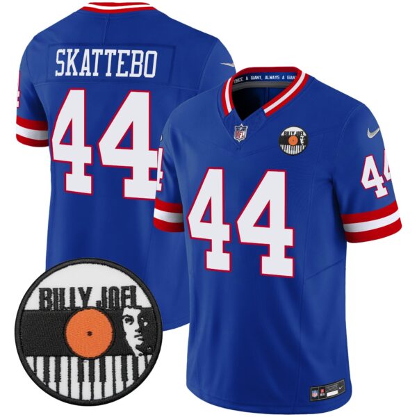 Billy Joel ? New York Giants Vapor Limited Jersey – All stitched – Royal – Cam Skattebo Jersey