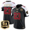 49ers 5x Super Bowl Champions Vapor Limited Jersey – All Stitched – Black Alternate – Christian McCaffrey Jersey