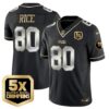 49ers 5x Super Bowl Champions Vapor Limited Jersey – All Stitched – Black Limited – Jerry Rice Jersey
