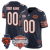 Custom Chicago Bears 2025 NFC North Champions Patch Jersey V2 – All Stitched – Navy Jersey