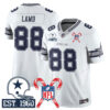 Dallas Cowboys Christmas Vapor Limited Jersey – All Stitched – White – CeeDee Lamb Jersey
