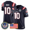 New England Patriots “United States 250th Anniversary Patch” Vapor Limited Jersey – All Stitched – Navy – Drake Maye Jersey