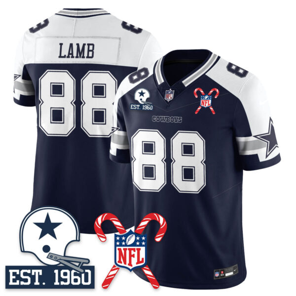 Dallas Cowboys Christmas Vapor Limited Jersey – All Stitched – Alternate – CeeDee Lamb Jersey
