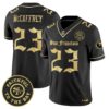 San Francisco 49ers ‘Gothic Edition’ Vapor Limited Jersey – All Stitched – Black Gold – Christian McCaffrey Jersey