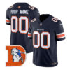 Denver Broncos ACTIVE PLAYER Custom Navy 2024 FUSE V2 Throwback Vapor Limited Stitched Football Jersey