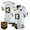 Tampa Bay Buccaneers 50th Season Limited Gold Jersey – All Stitched – White Gold – Mike Evans Jersey