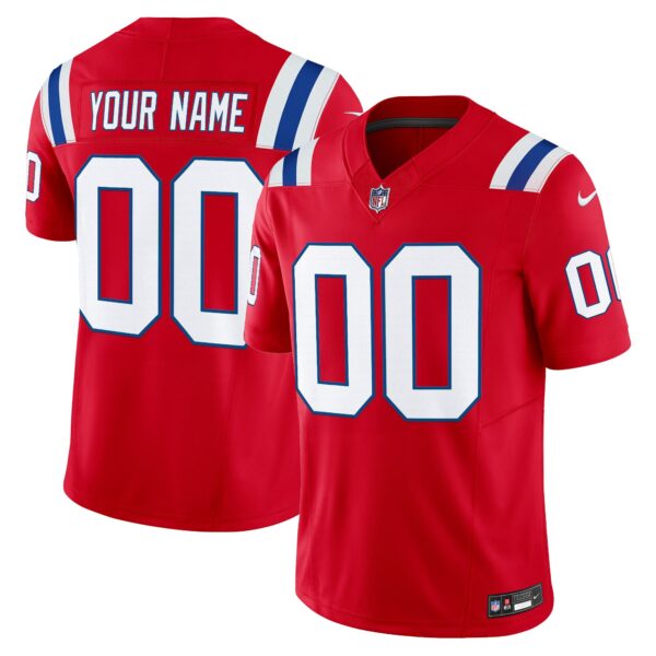 New England Patriots Throwback Vapor Limited Custom Jersey – All Stitched – Red Jersey