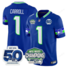 Seattle Seahawks NFC West Division Champions Vapor Limited Jersey V2 – All Stitched – Royal – Pete Carroll Jersey