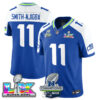 Seattle Seahawks 2025 NFC Champions Vapor Limited Jersey V2 – All Stitched – Royal Alternate – Jaxon Smith-Njigba Jersey