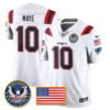 New England Patriots “United States 250th Anniversary Patch” Vapor Limited Jersey – All Stitched – White – Drake Maye Jersey