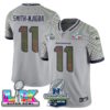 Seattle Seahawks 2025 NFC Champions Vapor Limited Jersey V2 – All Stitched – Wolf Gray – Jaxon Smith-Njigba Jersey