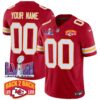 Chiefs Super Bowl LVIII & Back 2 Back Patch Vapor Custom Jersey – All Stitched – Red Jersey