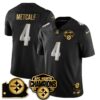Pittsburgh Steelers AFC North Division Champions Vapor Limited Gold Jersey – All Stitched – Black Limited – DK Metcalf Jersey