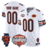 Custom Chicago Bears 2025 NFC North Champions Patch Jersey V2 – All Stitched – White Jersey