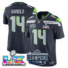 Seattle Seahawks 2025 NFC Champions Vapor Limited Jersey – All Stitched – Navy – Sam Darnold Jersey