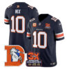 Denver Broncos Throwback 3-Times Champions Patch Vapor Limited Jersey – All Stitched – Navy – Bo Nix Jersey