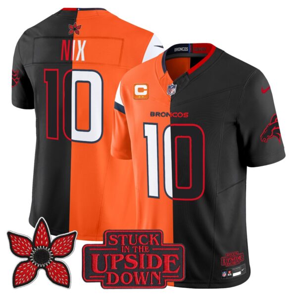 Denver Broncos ‘Upside Down Edition’ Vapor Limited Jersey – All Stitched – Men – Bo Nix Jersey