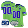 Seattle Seahawks NFC West Division Champions Vapor Limited Custom Jersey V2 – All Stitched – Green Jersey