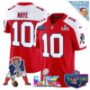 New England Patriots 2025 Vapor Jersey – AFC Champions Limited Patch – All Stitched – Red Throwback Alternate – Drake Maye Jersey