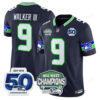 Seattle Seahawks NFC West Division Champions Vapor Limited Jersey V2 – All Stitched – Navy – Walker III Jersey