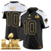 New England Patriots Super Bowl LX Patch Vapor Limited Gold Jersey – All Stitched – Black Alternate – Drake Maye Jersey