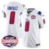 New England Patriots 1996 Throwback Limited Vapor Jersey ? All Stitched – White – Christian Gonzalez Jersey