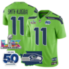 Seattle Seahawks Super Bowl LX Patch Jersey – All Stitched – Green – Smith-Njigba Jersey