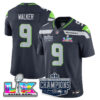 Seattle Seahawks 2025 NFC Champions Vapor Limited Jersey – All Stitched – Navy – Kenneth Walker III Jersey