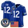 Seattle Seahawks “United States 250th Anniversary Patch” Vapor Limited Jersey – All Stitched – Royal – 12th Fan Jersey