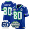 Seattle Seahawks NFC West Division Champions Vapor Limited Jersey V2 – All Stitched – Royal – Steve Largent Jersey