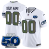 Custom Seattle Seahawks 2025 “Rivalries” 50th Season Patch Vapor Limited Jersey – All Stitched – White Jersey