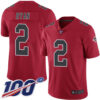 Falcons #2 Matt Ryan Red Men’s Stitched Football Limited Rush 100th Season Jersey