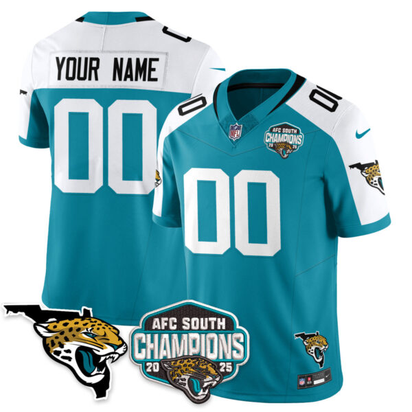 Custom Jacksonville Jaguars AFC South Division Champions Vapor Limited Jersey – All Stitched – Alternate Jersey