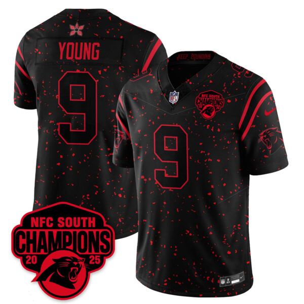 Carolina Panthers Stranger Things NFC South Division Champions Vapor Limited Jersey – All Stitched – Bryce Young – Black Limited Jersey