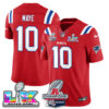 New England Patriots 2025 AFC Champions Vapor Limited Jersey V2 – All Stitched – Red – Drake Maye Jersey