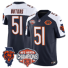 Chicago Bears 2025 NFC North Champions Patch Jersey V2 – All Stitched – Navy Alternate – Dick Butkus Jersey