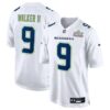 Men's Seattle Seahawks #9 Kenneth Walker III White Super Bowl LX Patch Tundra Fashion Game Jersey