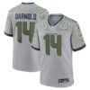 Youth Seattle Seahawks #14 Sam Darnold Gray Super Bowl LX Rivalries Collection Game Jersey